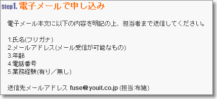 Step1. 電話で申し込み